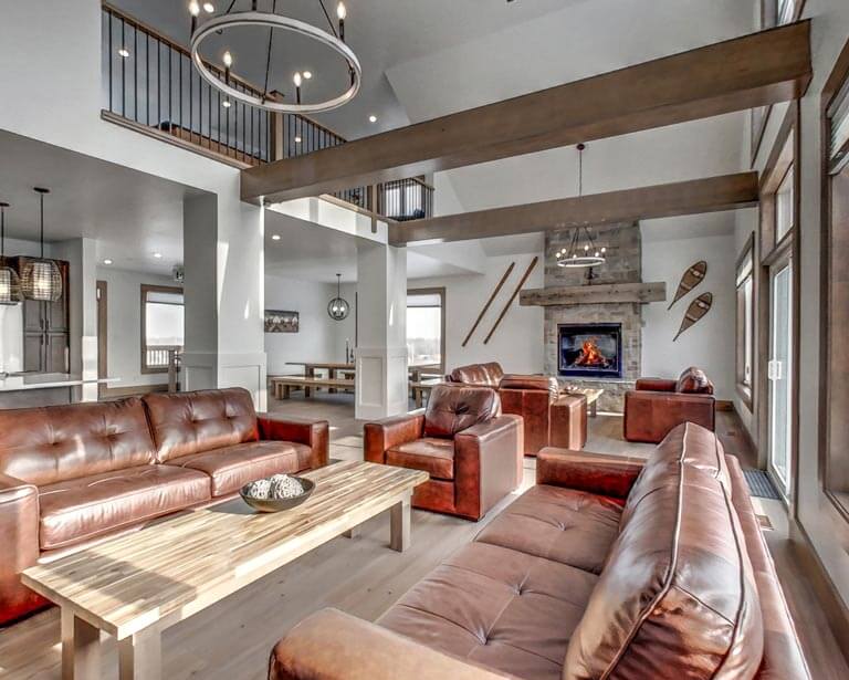 Large, modern living room space